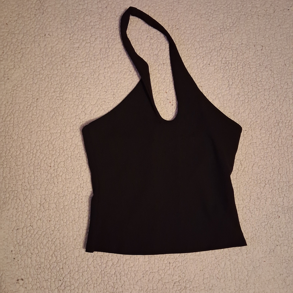 H&M Black Halter Crop Top